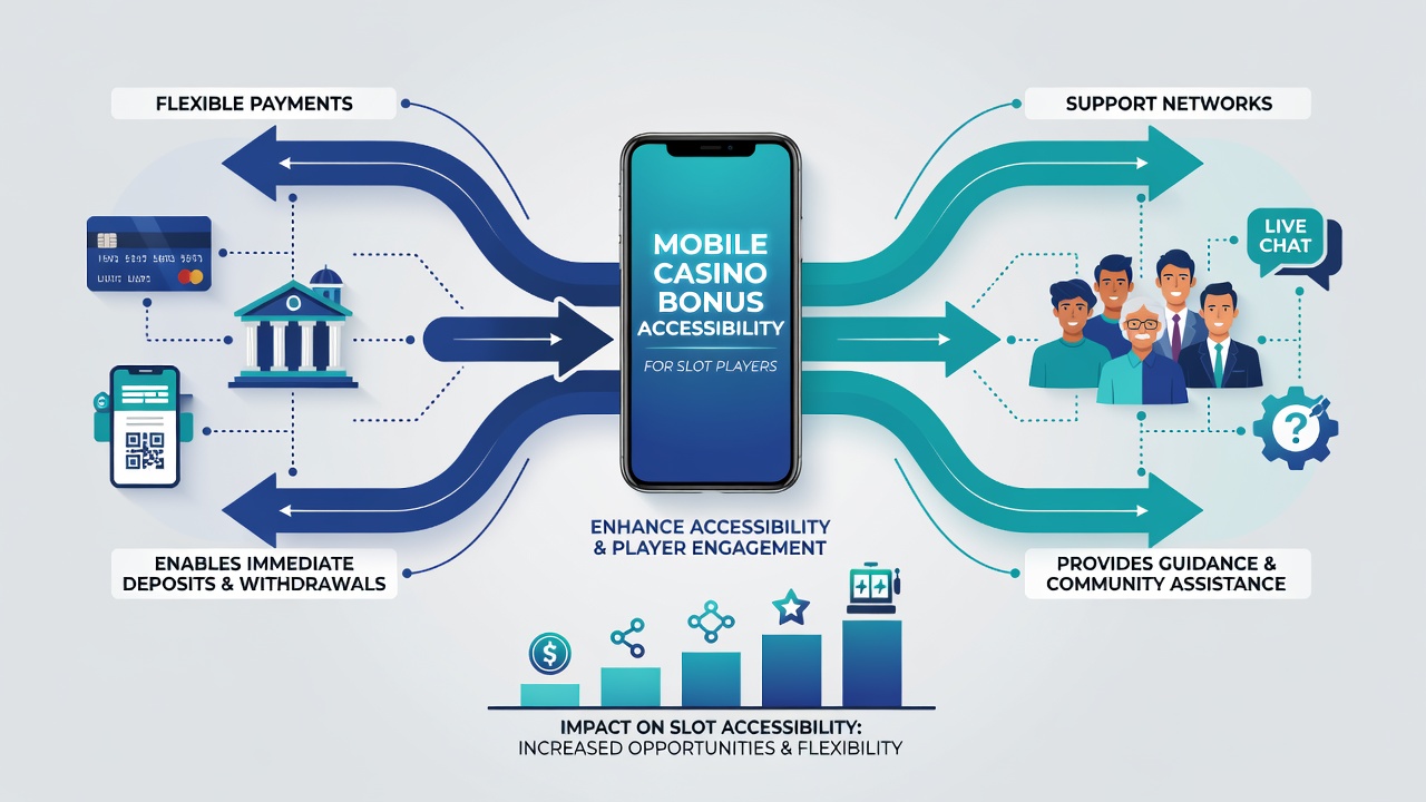 Darstellung von Support-Netzwerken und mobilen Transaktionen für Casino-Boni bei Slots und Tischspielen