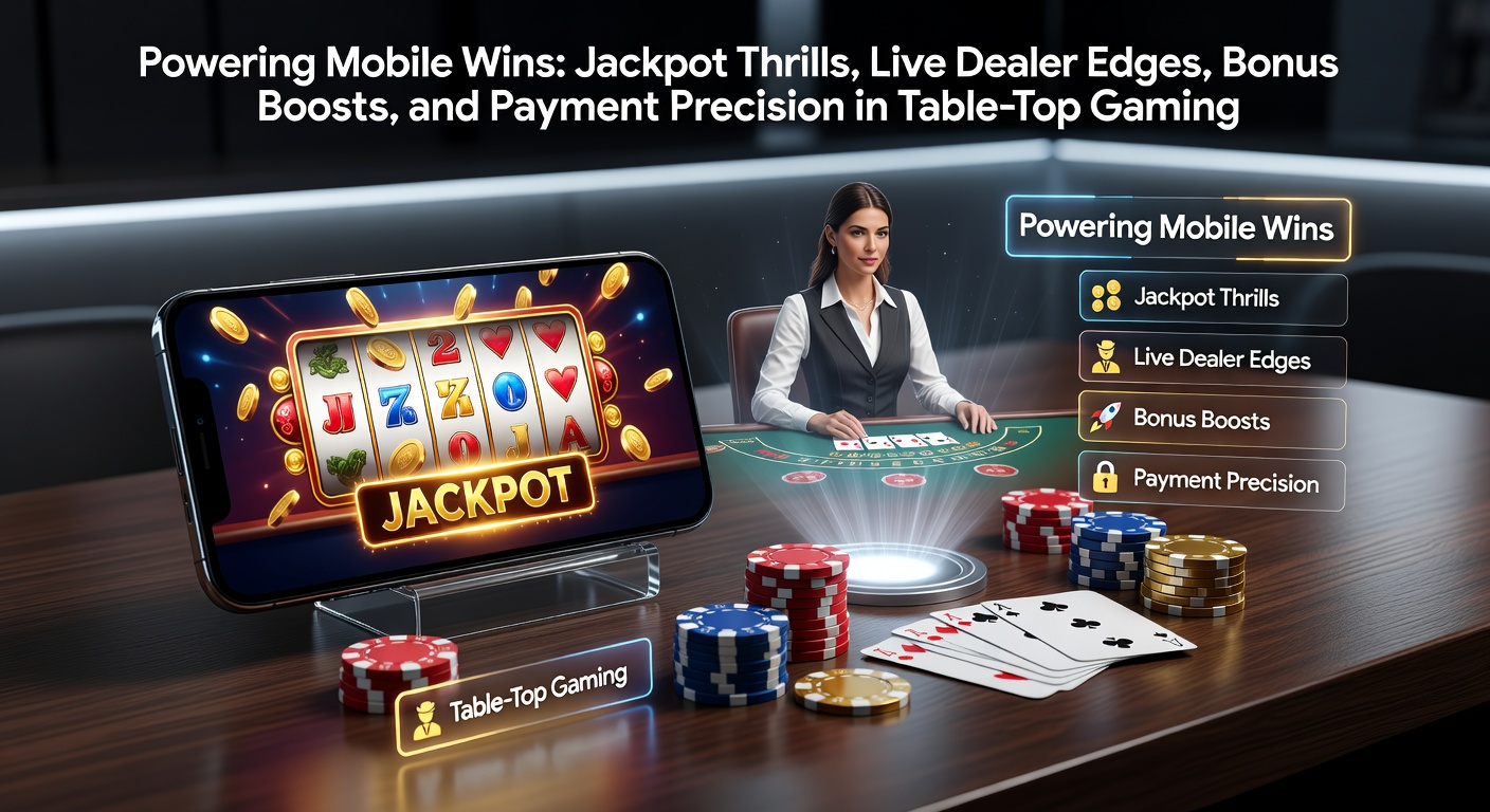 Smartphone mit dynamischem Tischspiel-Jackpot und Live-Dealer-Szene im Hintergrund